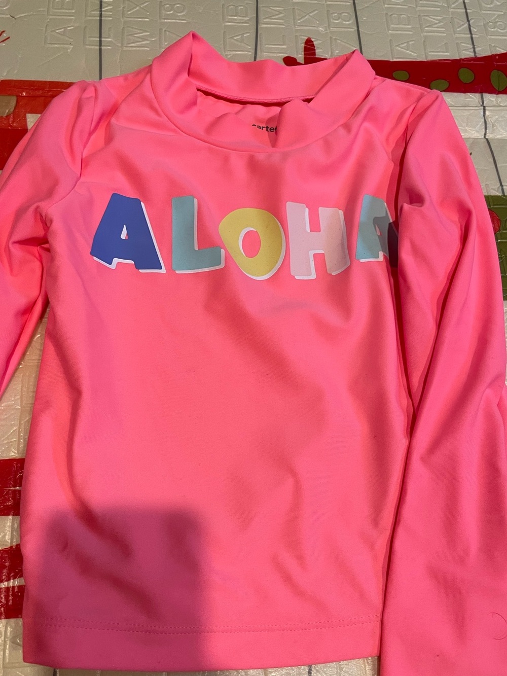 Carters kid 6/6x hot pink swim top